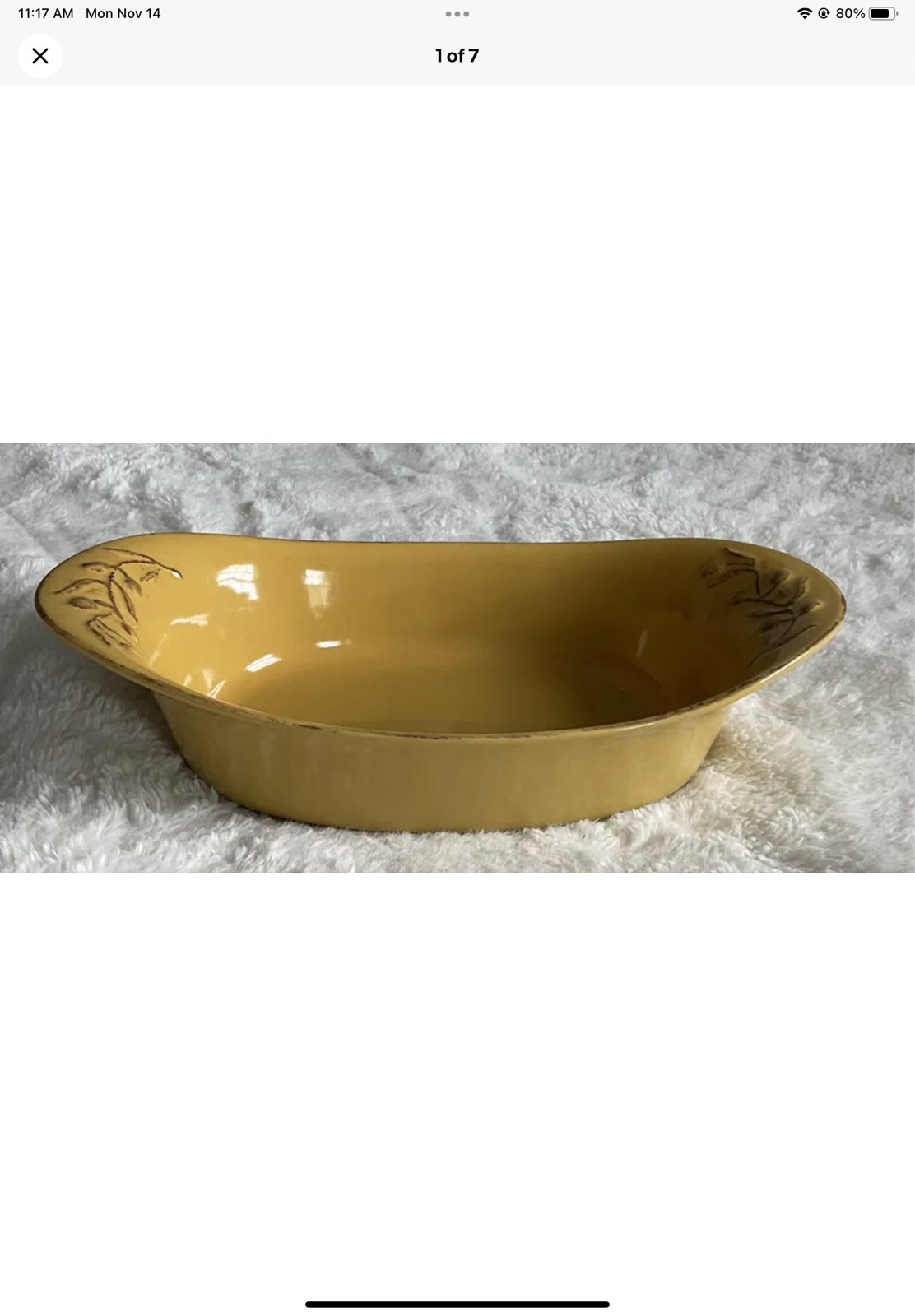 Stoneware Oval Baking Casserole Dish