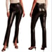 Abercrombie & Fitch the skinny ultra high rise black faux leather front ank slit