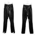 Abercrombie & Fitch the skinny ultra high rise black faux leather front ank slit
