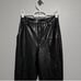 Abercrombie & Fitch the skinny ultra high rise black faux leather front ank slit
