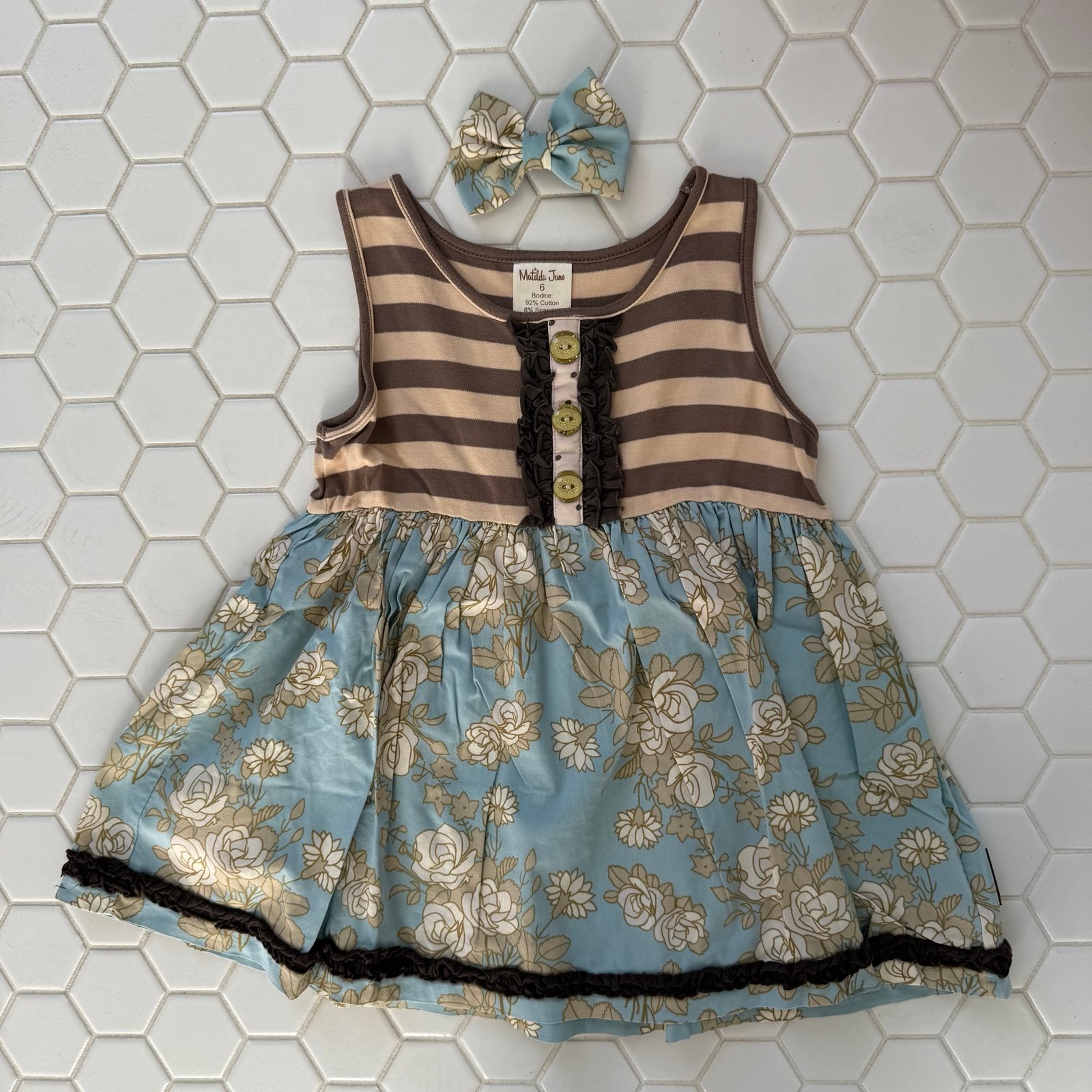 Matilda Jane platinum Mary top and bow