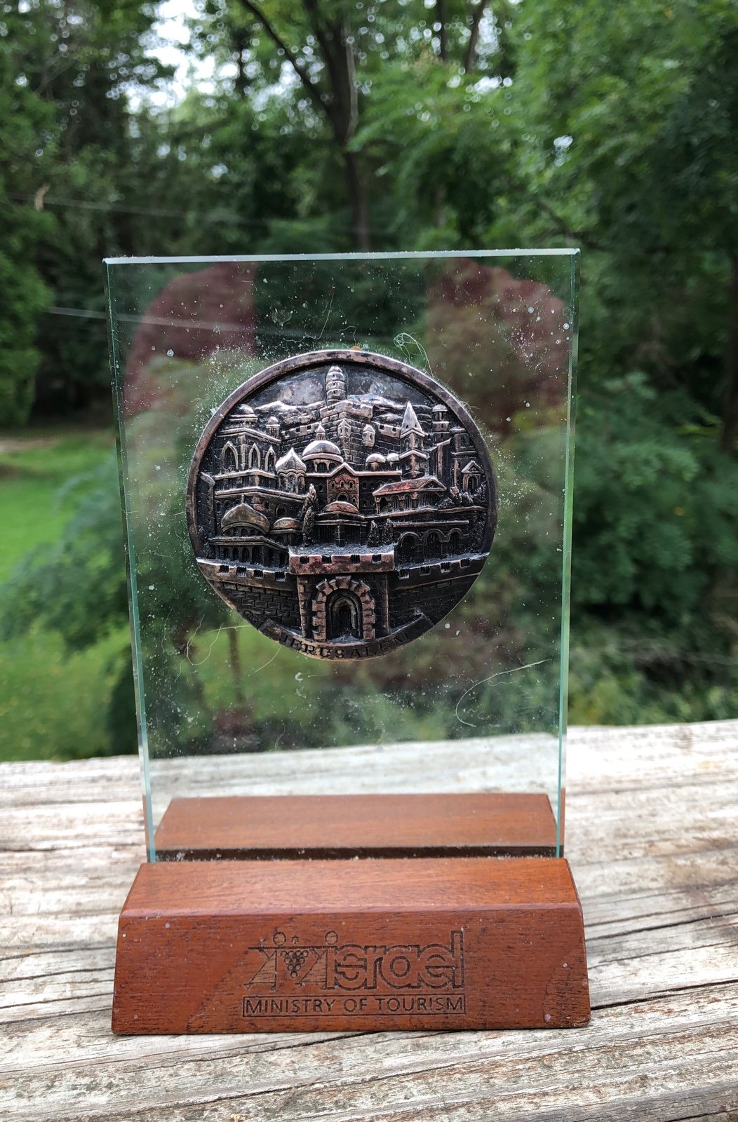 Jerusalem relief plaque silver