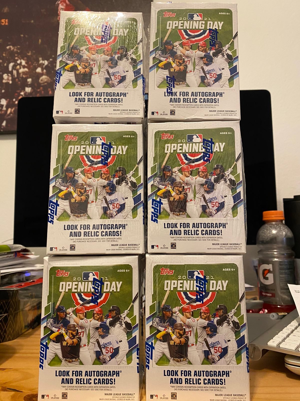 (6) 2020/2021 Topps mlb opening day Blas