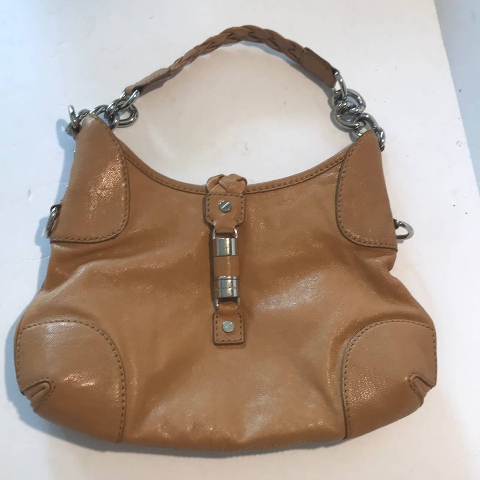Michael Kors tan leather shoulder bag
