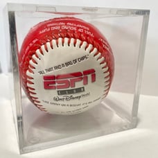 Disney World ESPN Club Walt Disney World Vintage baseball With A Display NEW