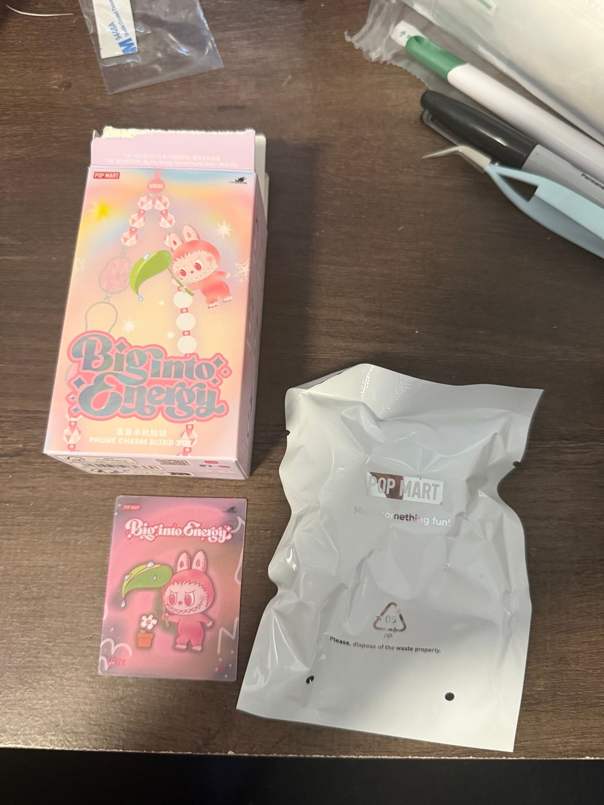 Popmart Labubu Big Into Energy V3 Phone Charm - love