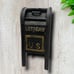 Vintage Antique Cast Iron Metal U.S. Post Office Mailbox Coin Bank Hinged Door