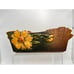 Excl. Roseville 8 in 387 rectangular planter Peony Daisy 1940s Green Terracotta