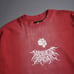 SEED OF DARCNESS PREMIUM OVERSIZED UNISEX TEE IN ROMAN RED TONAL SUN FADE