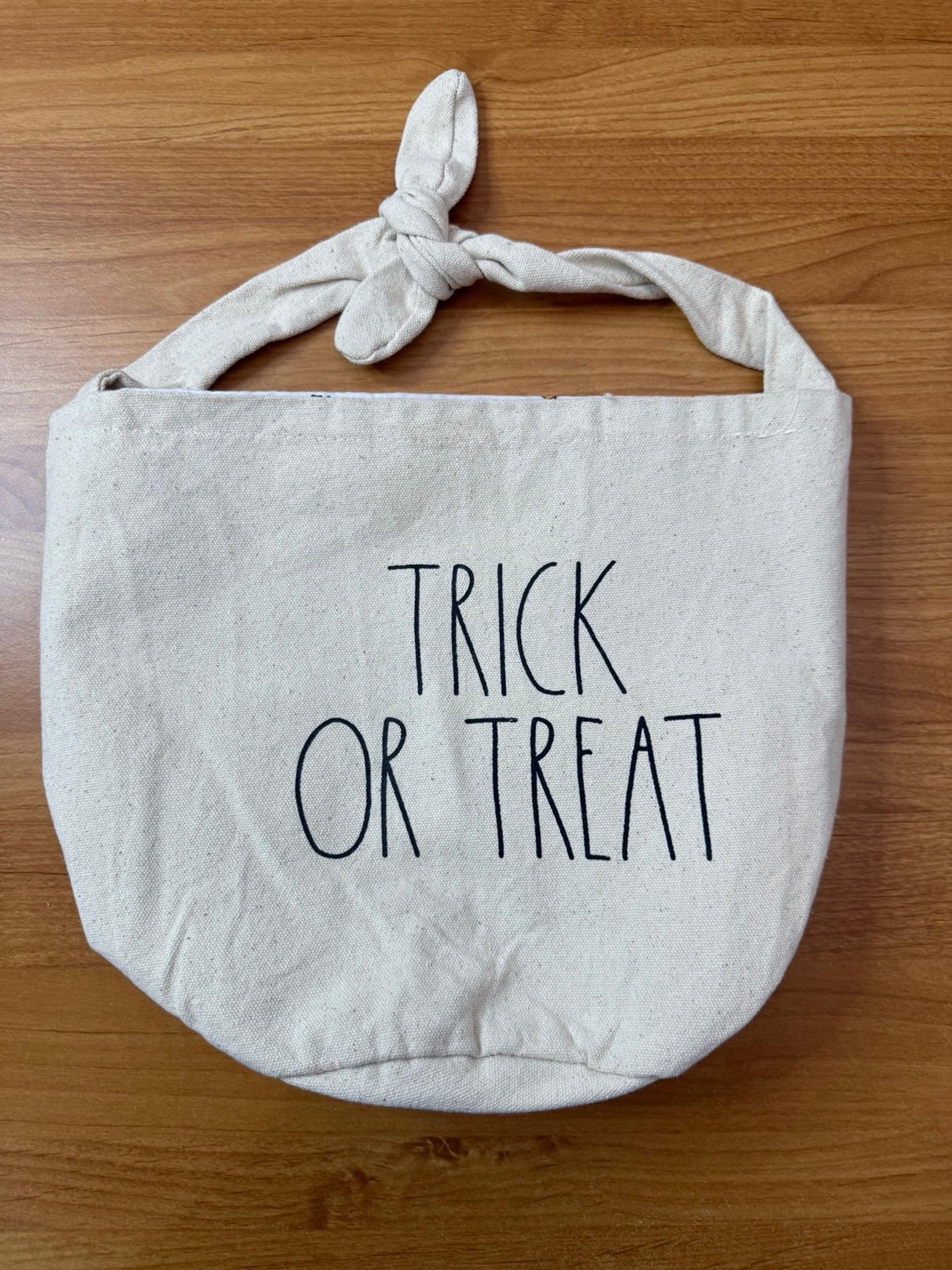Rae Dunn trick or treat tote bag