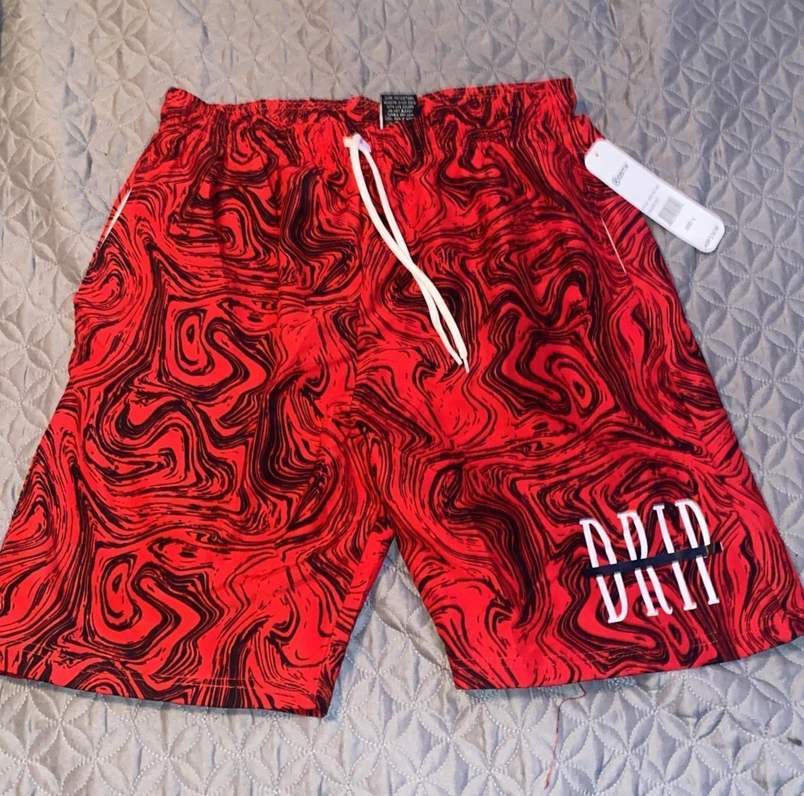 Red Drip Shorts for men - Filthy Dripped