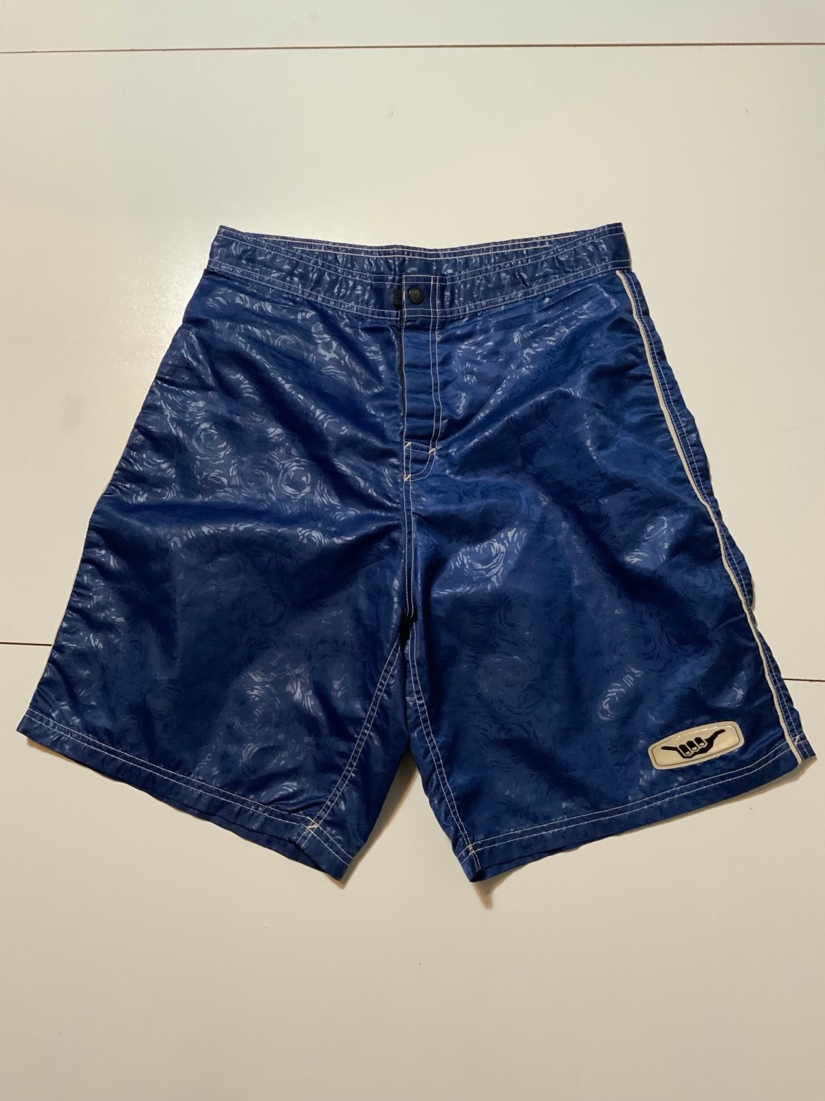 Vintage Hang Loose Hawaii All Over Print Shiny Glanz Dazzle Surf Board Shorts