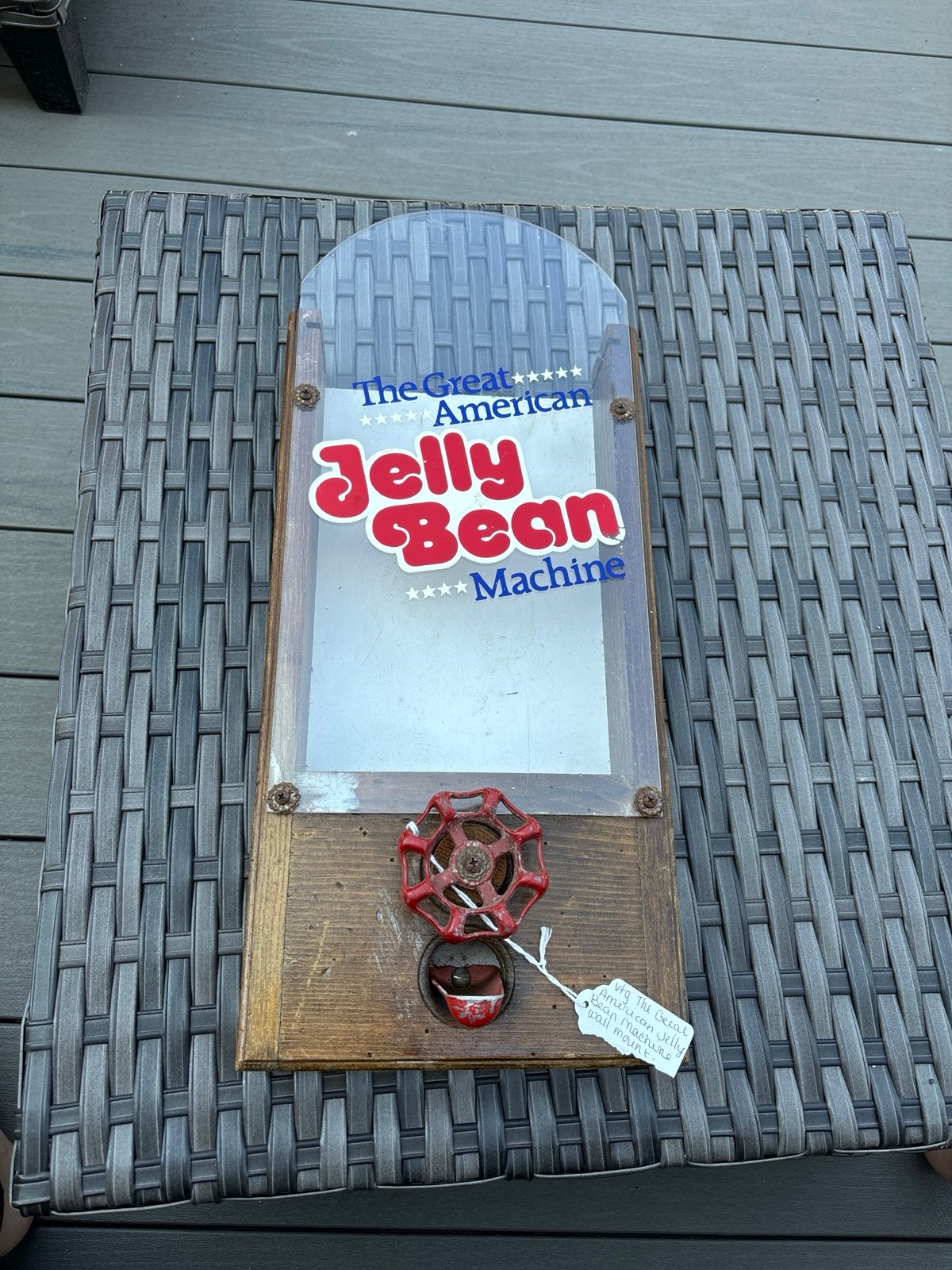 Jelly bean dispenser The Great American Jelly Bean Machine Wall Hanging Vintage