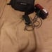 Red and black camcorder that comes with