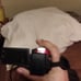 Red and black camcorder that comes with