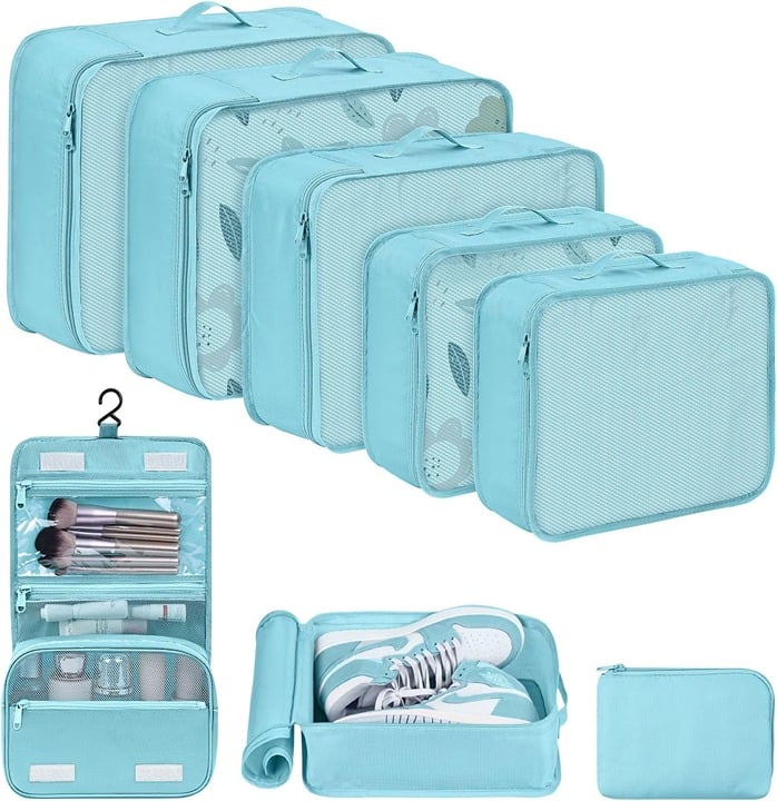 Packing Cubes Suitcase, 8 Pieces Packing Cubes for Travel