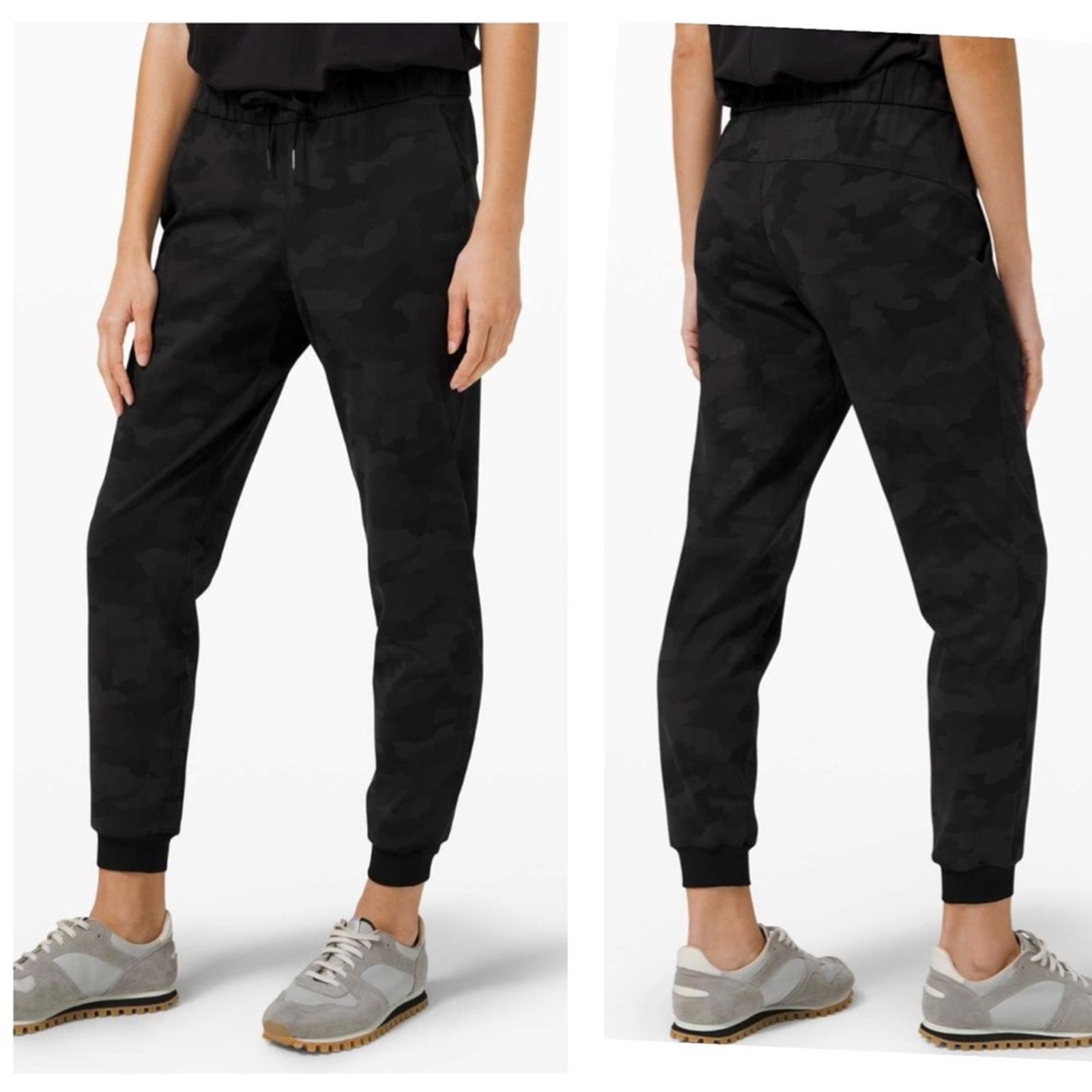 Lululemon On the Fly Jogger 28 Luxtreme Camo Deep Coal Black Gray Size 2 NEW