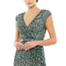 MAC DUGGAL Dress Size 2 Evening Gown Sequin Beaded Forest Green NEW Cap Sleeve