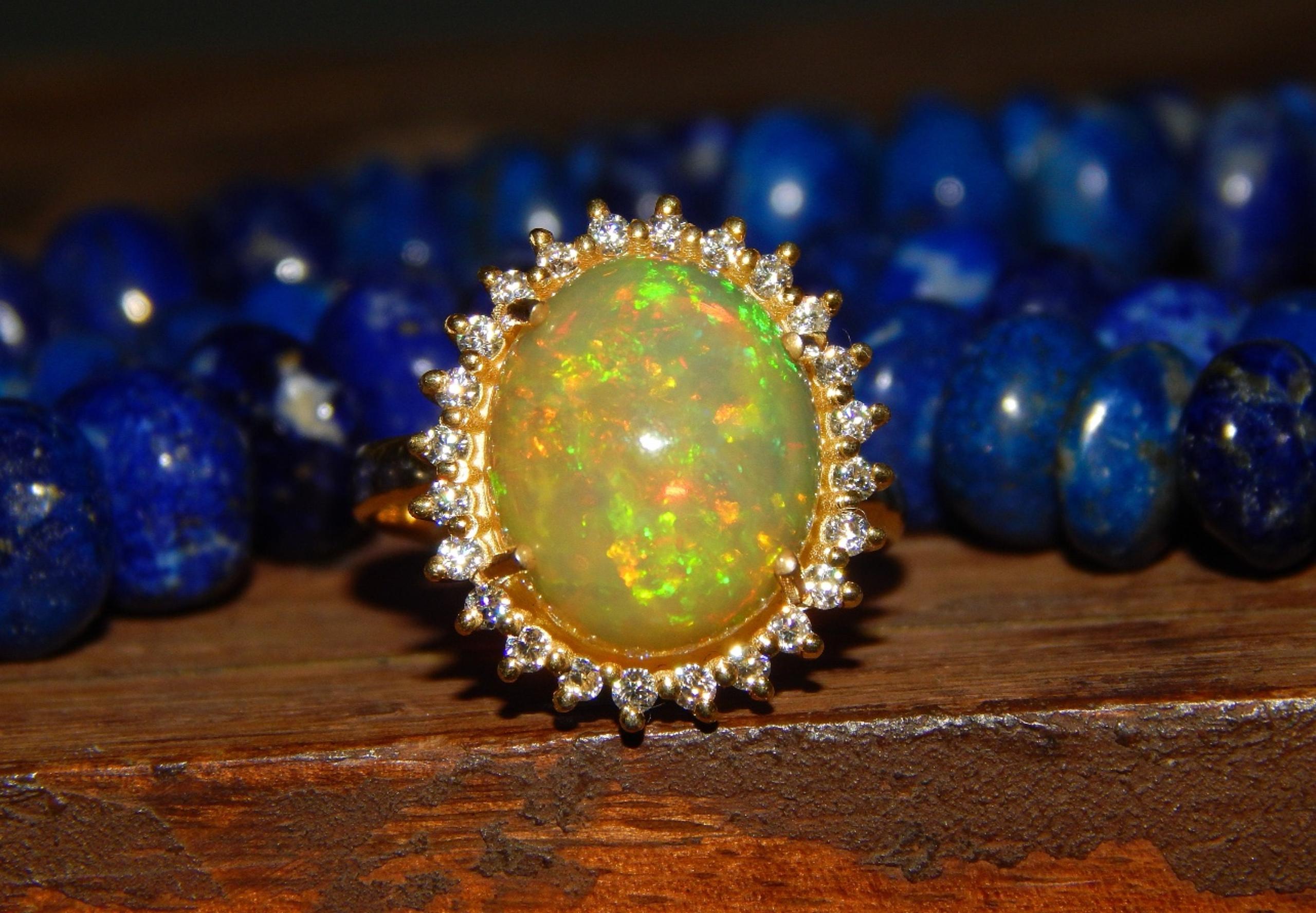 Opal Diamond ring