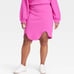 Sammy B Women's High-Rise Scuba A-Line Adult wavy structured skirt XL