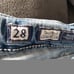 Miss Me Jeans 28 Boyfriend Capri Medium Wash Denim Distressed Flap Pockets
