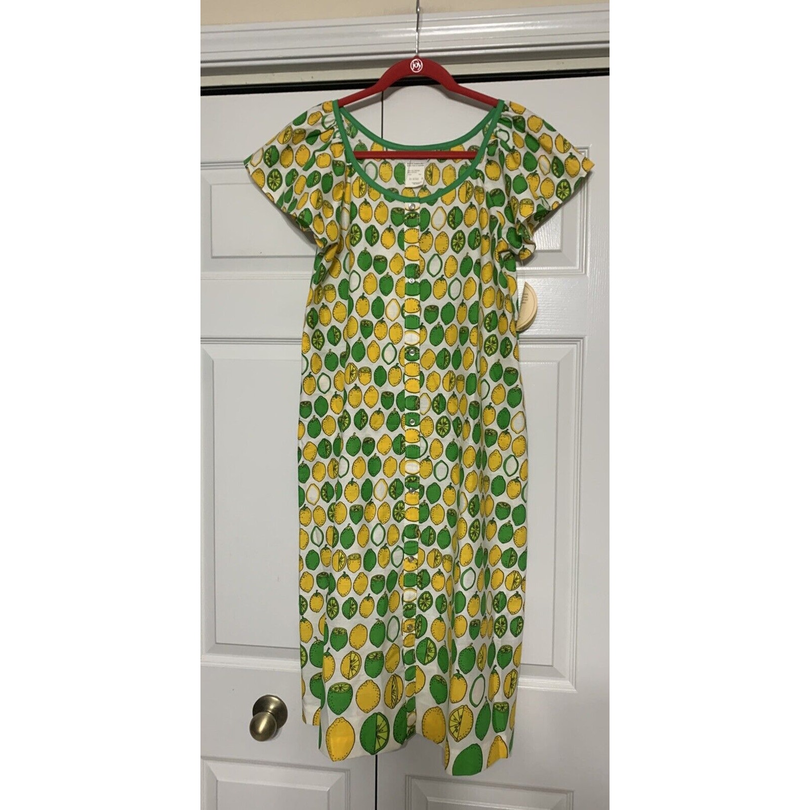 Vintage 70’s New Old Stock Lemon / Limes Models Coat House Coat / Robe 8