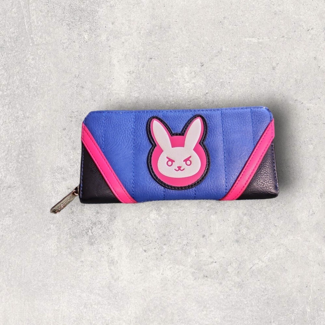 Overwatch Loungefly D.va Wallet Pink Blue White Rabbit Video Game Tank Player