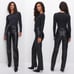Good American Good Boy Faux Leather Pants Black Icon Straight Leg 6 / 28