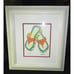 Jennifer Goldberger Chyna Woman's Flip Flops Sandals Framed Lithograph Print