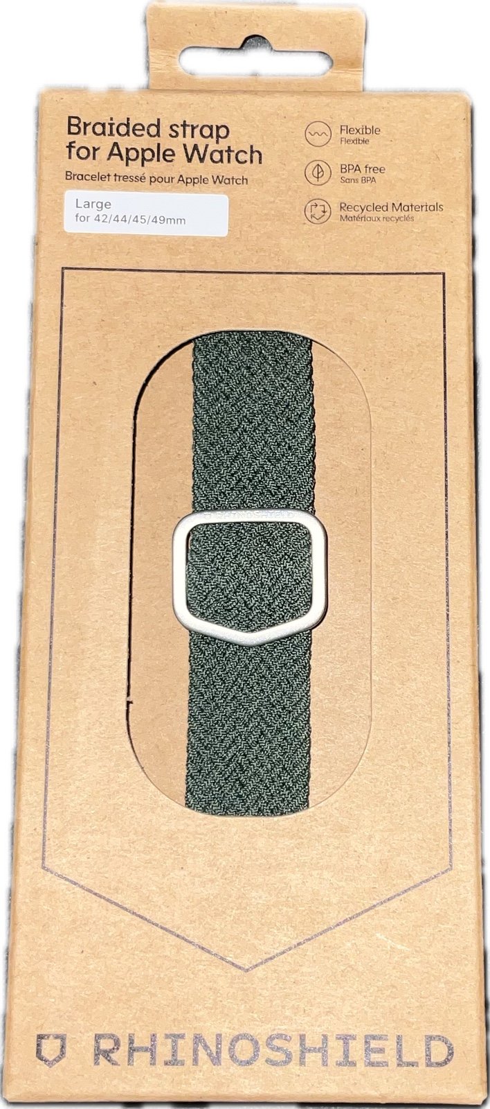 RhinoShield Braided Band for Apple Watch Series Large For 42/44/45/49mm Green