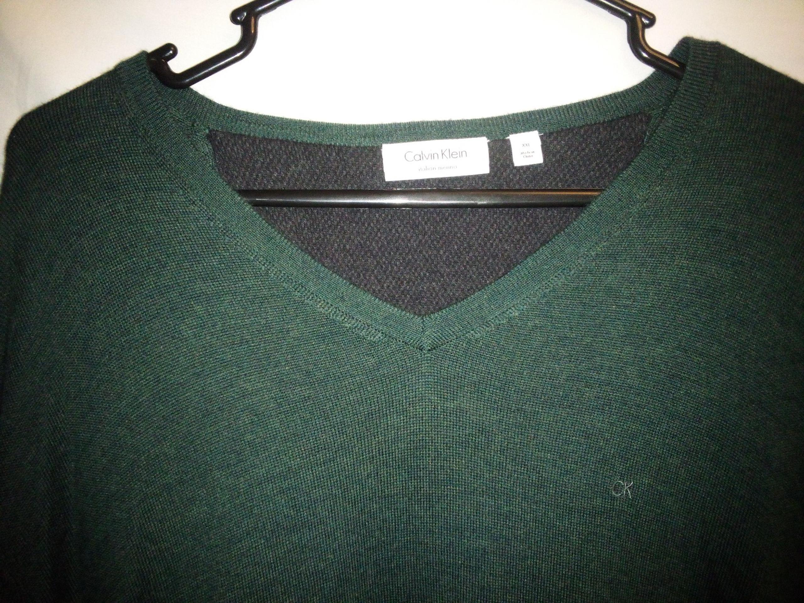 Calvin Klein Italian Merino V~Neck Mens Sweater Size XX~Large