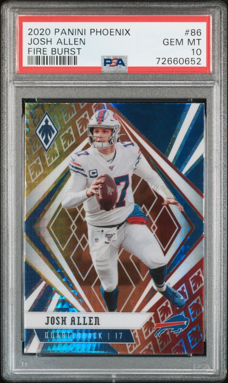 2020 Panini Phoenix Josh Allen Fire Burst