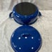 Blue enameled 5 Qt Dutch Oven with lid
