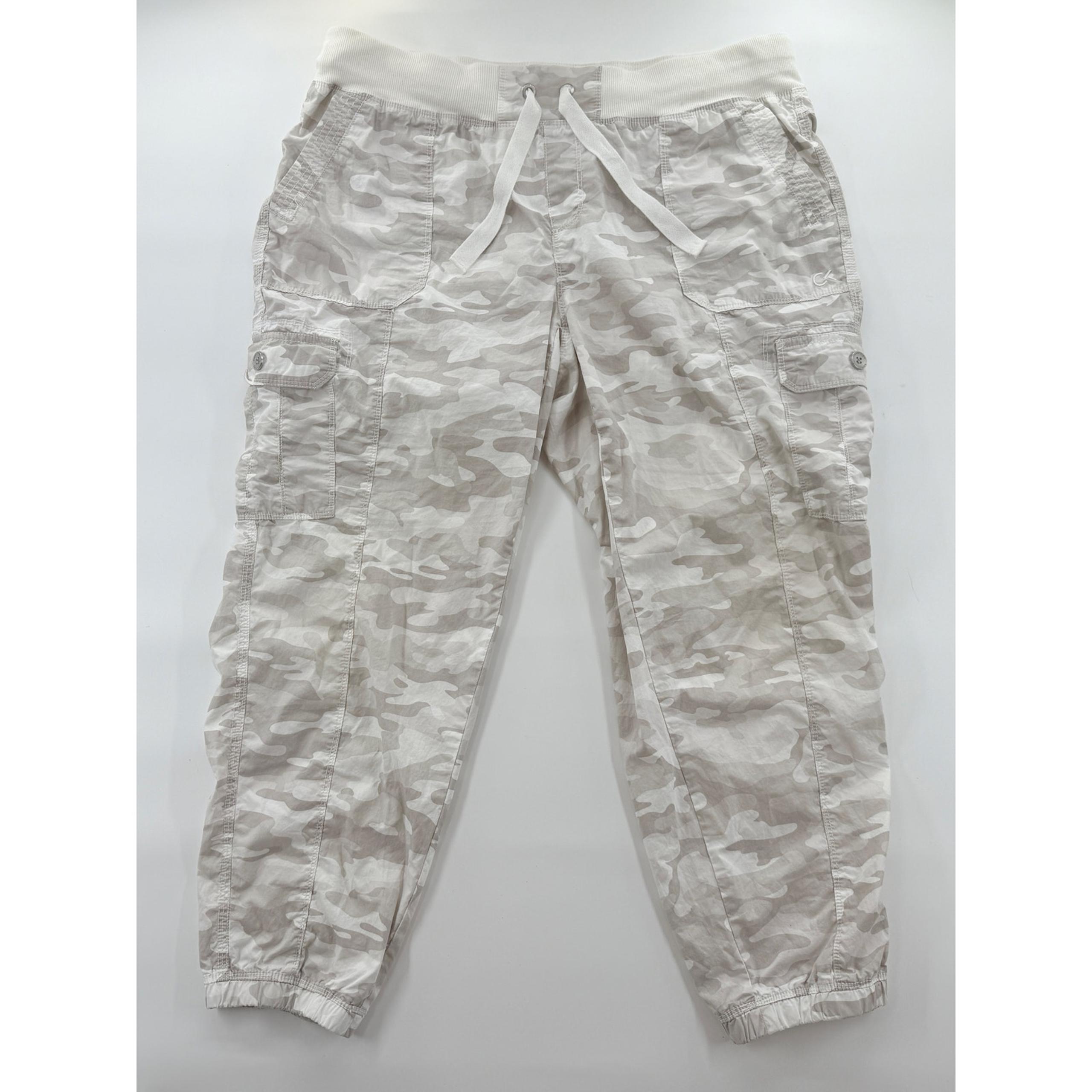 Calvin Klein Performance 1X Camo Joggers Pants Cargo Drawstring Cotton Stretch