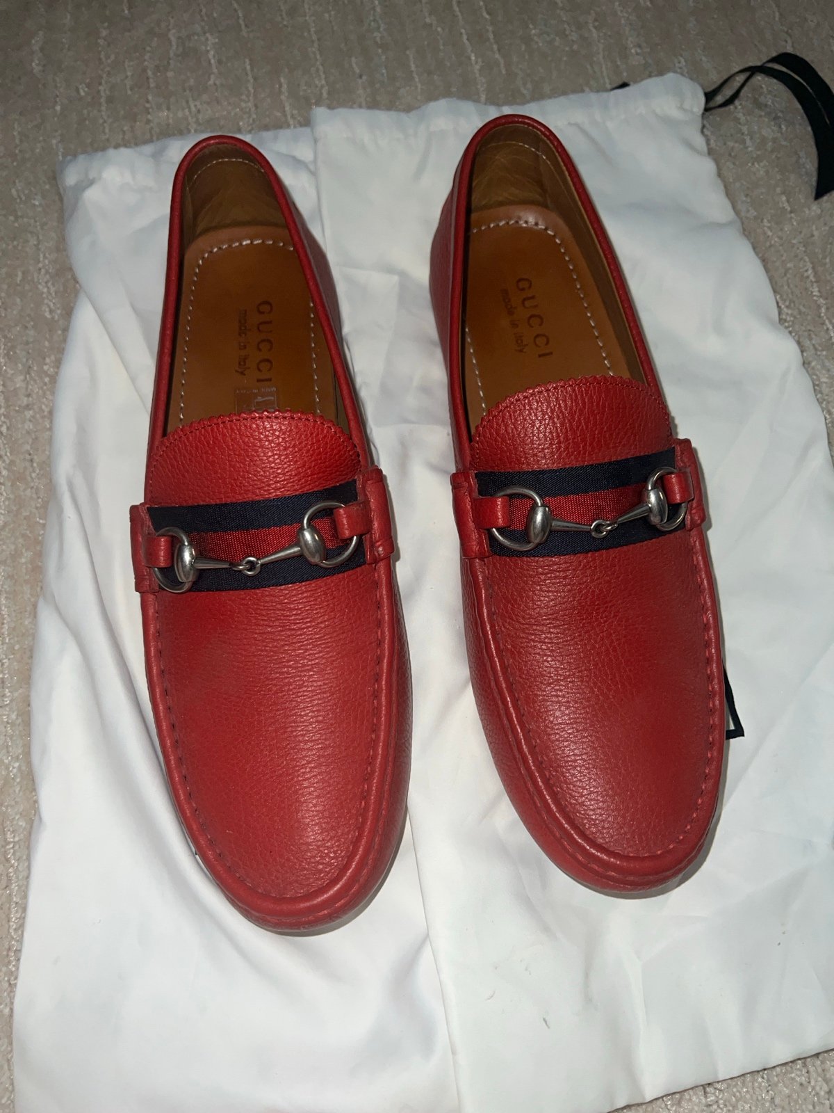 Gucci Men's leather Driver With Horsebit