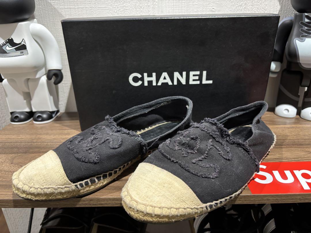 CHANEL Black Espadrilles