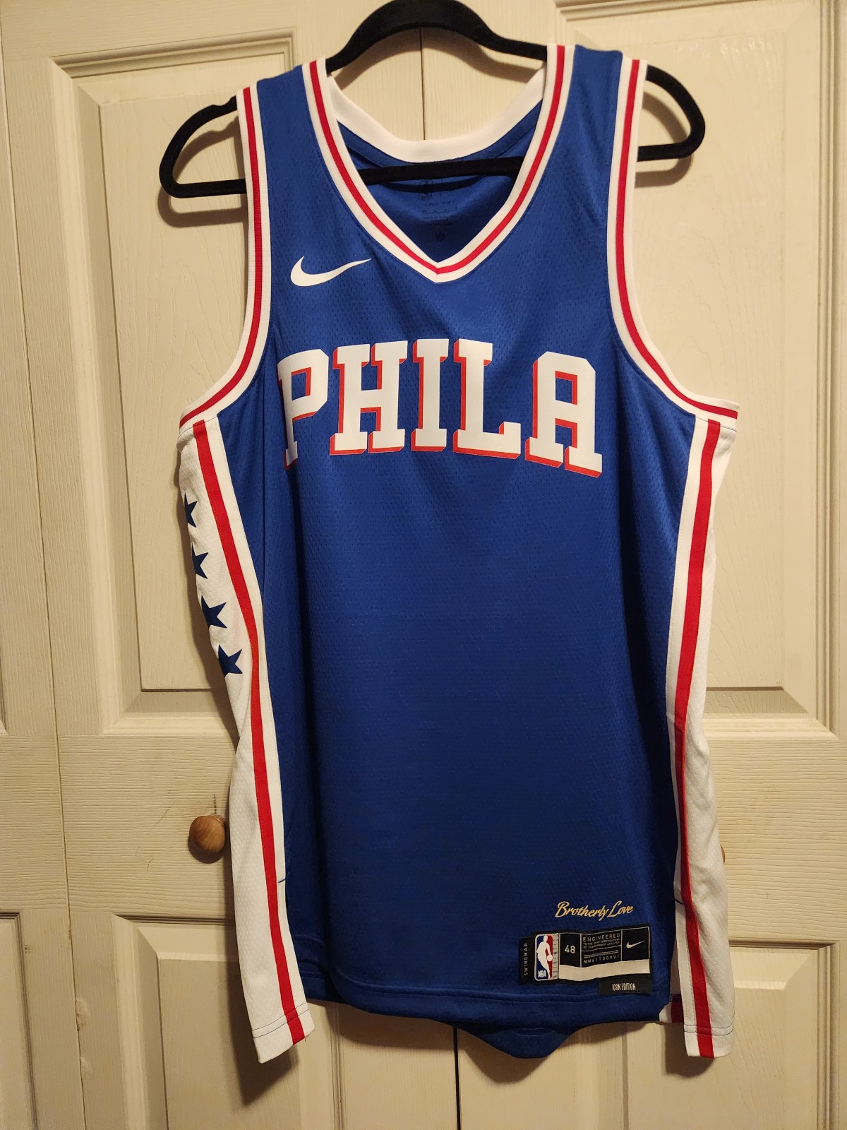 NIKE DriFit Philadelphia Sixers Phila NBA Jersey Sz L