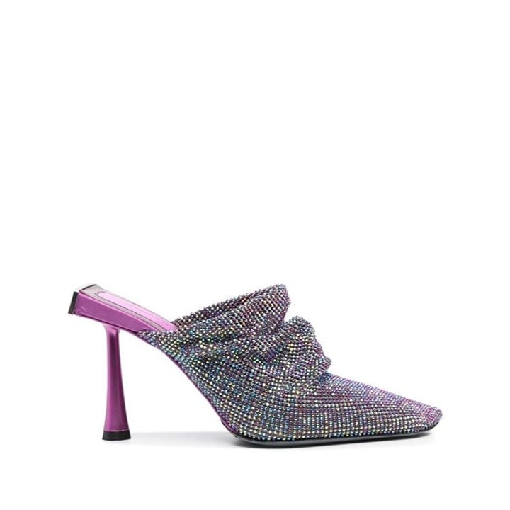 Benedetta Bruzziches crystal embellished square toe mules Size 36
