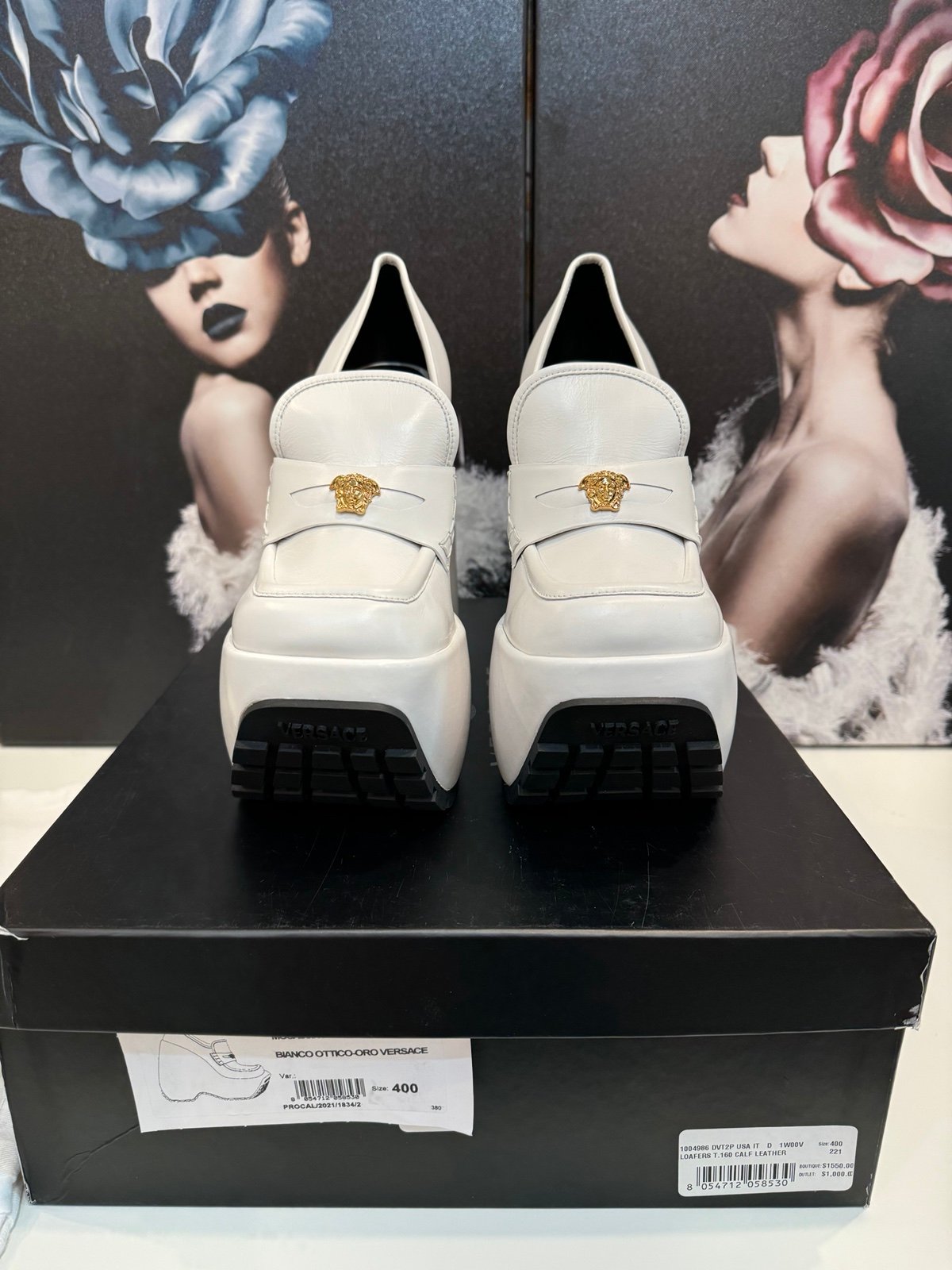♦VERSACE♦プラットフォーム・ローファー Versace Leather Loafers | Black | FARFETCH