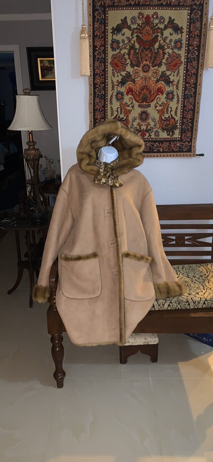 JONES NEW YORK REVERSIBLE HOODED COAT