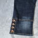 Eckored Denim Capri Jeans Womens Juniors size 9 Distressed Embroidered Buttons