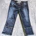 Eckored Denim Capri Jeans Womens Juniors size 9 Distressed Embroidered Buttons