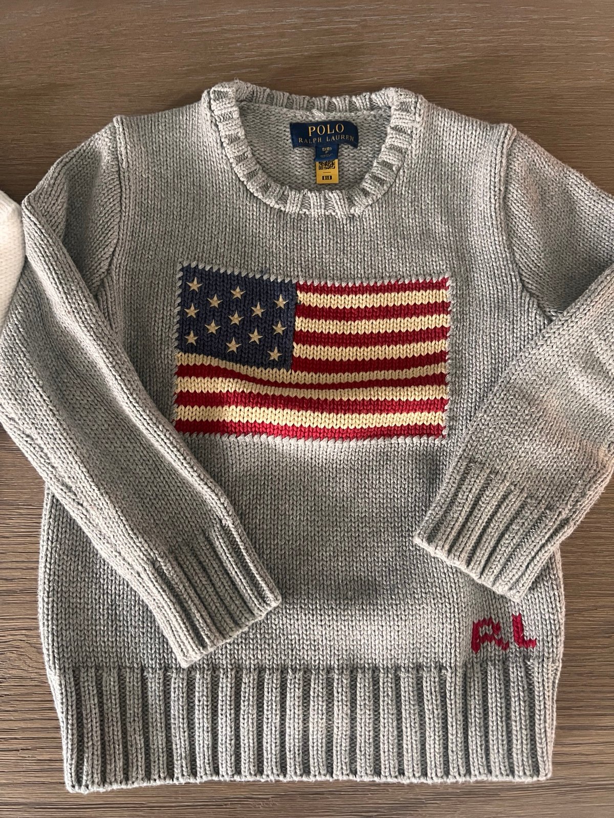 Boys grey Flag Ralph Lauren sweater