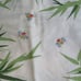 Vintage 70s Wamsutta Pillowcases Pair of 2 Standard Green Bamboo Bees USA Made