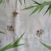 Vintage 70s Wamsutta Pillowcases Pair of 2 Standard Green Bamboo Bees USA Made
