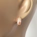 Pandora Moments Rose Gold Floating Curved Feather Stud Earrings