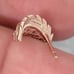 Pandora Moments Rose Gold Floating Curved Feather Stud Earrings