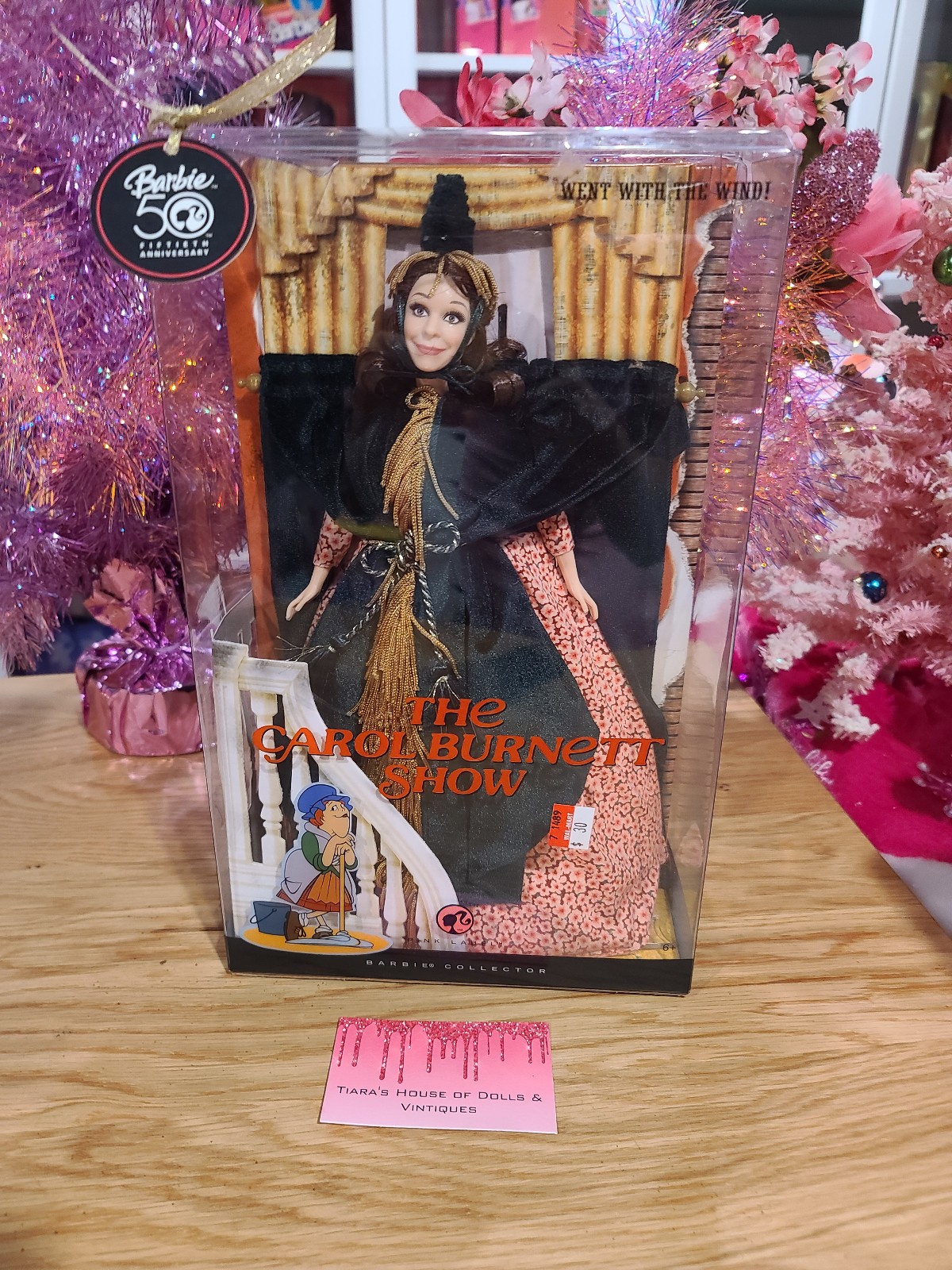 NEW! 2008 CAROL BURNETT SHOW PINK LABEL 50TH ANNIVERSARY BARBIE DOLL!
