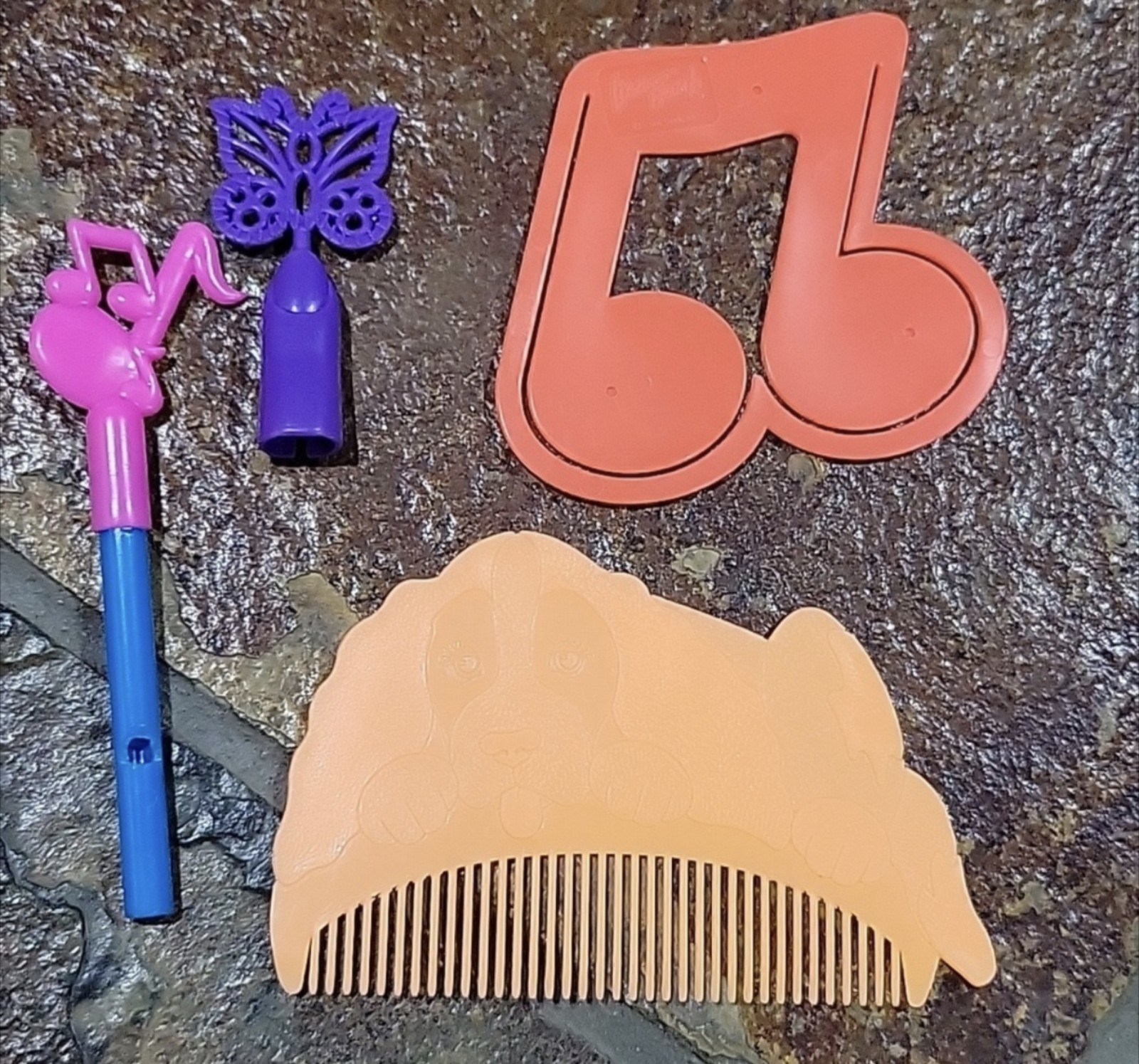 Lisa Frank Vintage Bundle Music Musical Note Jumbo Paperclip, Comb, etc