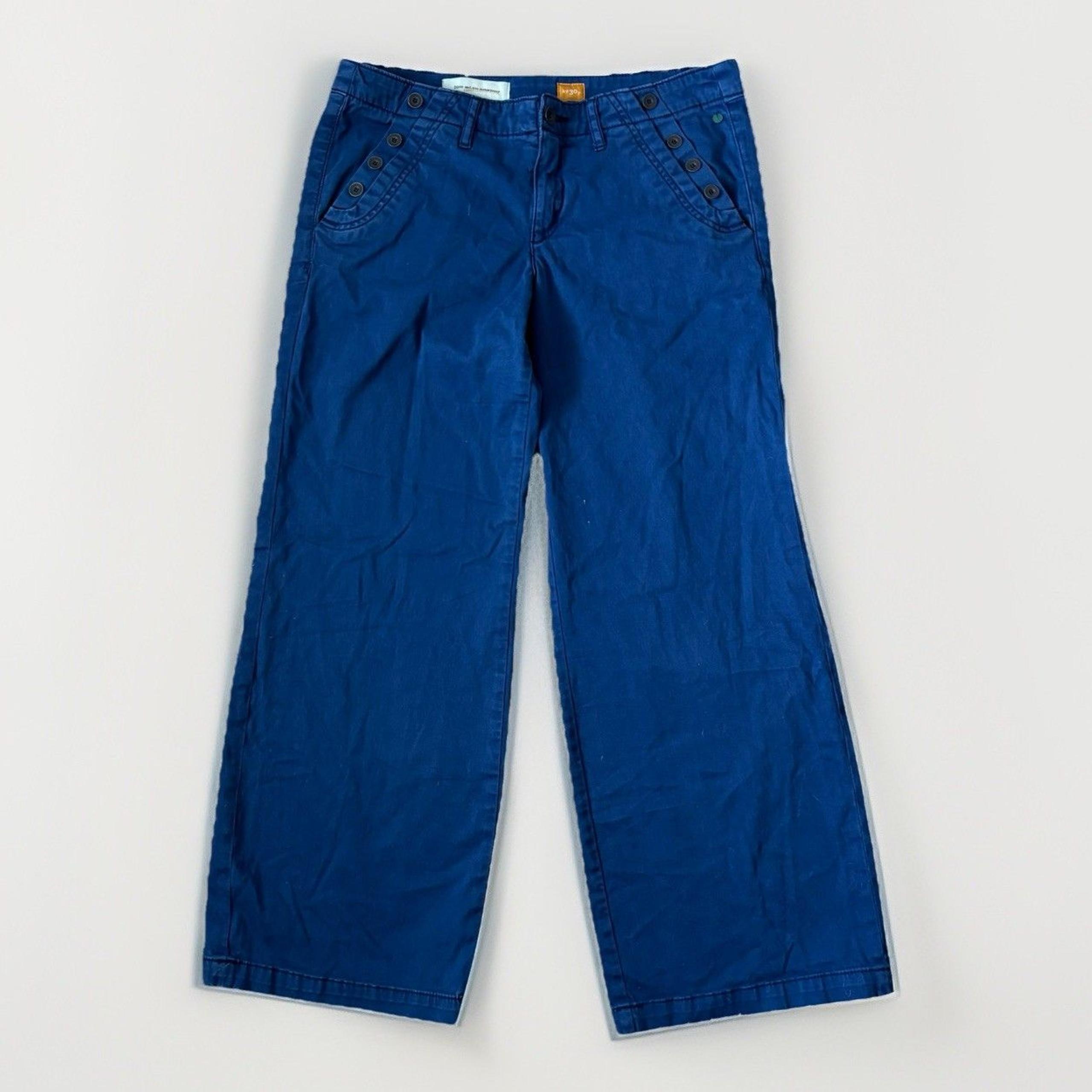 Anthropologie Pilcro Pants Womens Size 30 Blue Wide Leg Chino Casual Pants